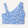 imageAmazon Essentials Girls One Shoulder TwoPiece Bikini Swim SetBlue Ditsy Floral