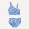 imageAmazon Essentials Girls One Shoulder TwoPiece Bikini Swim SetBlue Ditsy Floral