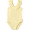 imageAmazon Essentials Girls FrillTrimmed OnePiece SwimsuitLight Yellow
