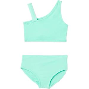 imageAmazon Essentials Girls One Shoulder TwoPiece Bikini Swim SetBright Mint Green