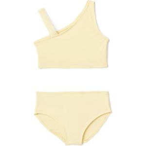 imageAmazon Essentials Girls One Shoulder TwoPiece Bikini Swim SetLight Yellow
