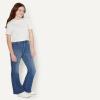 imageAmazon Essentials Girls High Stretch HighRise Flare JeansClassic Medium Wash