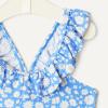 imageAmazon Essentials Girls Ruffle TwoPiece Bikini Swim SetBlue Ditsy Floral