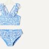 imageAmazon Essentials Girls Ruffle TwoPiece Bikini Swim SetBlue Ditsy Floral
