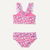 imageAmazon Essentials Girls Ruffle TwoPiece Bikini Swim SetHot Pink Shells
