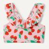 imageAmazon Essentials Girls Ruffle TwoPiece Bikini Swim SetPink Tomato Red Strawberries