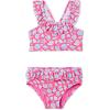 imageAmazon Essentials Girls Ruffle TwoPiece Bikini Swim SetHot Pink Shells