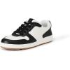 imageAmazon Essentials Unisex Kids Low Top Lace Up Court Sneakers for Boys and GirlsBlack