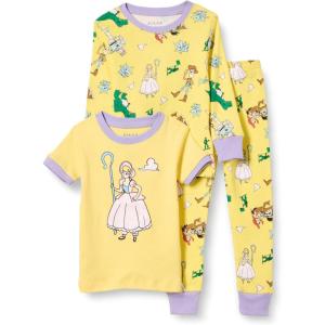 imageAmazon Essentials Disney  Marvel  Star Wars  Princess Girls and Toddlers SnugFit Cotton Pajamas Set Pack of 33piece Toy Story Bo Peep Set