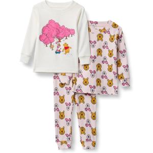 imageAmazon Essentials Disney Babies Toddlers and Girls Pajama Set Previously Spotted ZebraPooh Piglet