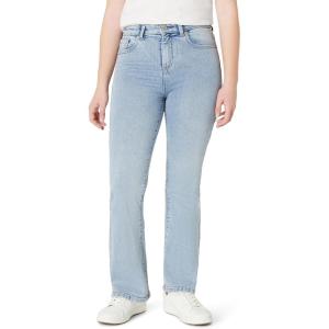 imageAmazon Essentials Girls High Stretch HighRise Flare JeansIced Blue Light Wash