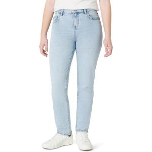 imageAmazon Essentials Girls Medium Stretch MidRise StraightFit JeansIced Blue Light Wash