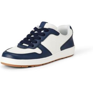imageAmazon Essentials Unisex Kids Low Top Lace Up Court Sneakers for Boys and GirlsNavy