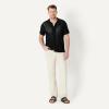 imageAmazon Essentials Mens RelaxedFit Short Sleeve ButtonDown Resort Knit Button Down ShirtBlack