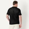 imageAmazon Essentials Mens RelaxedFit Short Sleeve ButtonDown Resort Knit Button Down ShirtBlack