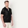 imageAmazon Essentials Mens RelaxedFit Short Sleeve ButtonDown Resort Knit Button Down ShirtBlack