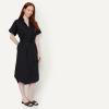 imageAmazon Essentials Womens RelaxedFit Short Sleeve ButtonDown Dress with BeltBlack