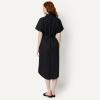 imageAmazon Essentials Womens RelaxedFit Short Sleeve ButtonDown Dress with BeltBlack