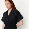 imageAmazon Essentials Womens RelaxedFit Short Sleeve ButtonDown Dress with BeltBlack