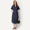 imageAmazon Essentials Womens RelaxedFit Short Sleeve ButtonDown Dress with BeltDark Midnight Wash