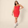 imageAmazon Essentials Womens Slim Fit Cotton Layering Slip DressBright Poppy RedTan