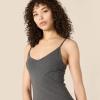 imageAmazon Essentials Womens Slim Fit Cotton Layering Slip DressCharcoal GreyLight Heather Grey