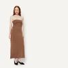 imageAmazon Essentials Womens SlimFit Matte Jersey Strapless Maxi DressChocolate