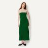 imageAmazon Essentials Womens SlimFit Matte Jersey Strapless Maxi DressGreen