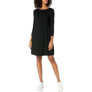 imageAmazon Essentials Womens 34 Sleeve BoatNeck Dress Available in Plus Size