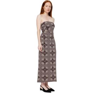 imageAmazon Essentials Womens SlimFit Matte Jersey Strapless Maxi DressDark Maroon Bandana Pattern