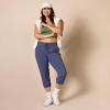 imageAmazon Essentials Womens Active Performance Stretch Woven MidRise Crop Jogger Pant with Elastic Waist Drawstring Side Pockets