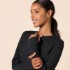 imageAmazon Essentials Womens Active Sweat StandardFit LongSleeve Crewneck SweatshirtBlack