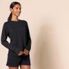 imageAmazon Essentials Womens Active Sweat StandardFit LongSleeve Crewneck SweatshirtBlack