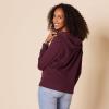 imageAmazon Essentials Womens ClassicFit LongSleeve VNeck Hooded Sweatshirt  Discontinued ColorsBurgundy