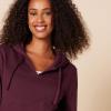 imageAmazon Essentials Womens ClassicFit LongSleeve VNeck Hooded Sweatshirt  Discontinued ColorsBurgundy