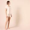 imageAmazon Essentials Womens Cotton Modal Piped Notch Collar Pajama Set Comfortable Loungewear Available in Plus SizeBeige
