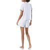 imageAmazon Essentials Womens Cotton Modal Piped Notch Collar Pajama Set Comfortable Loungewear Available in Plus SizePale Blue