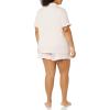 imageAmazon Essentials Womens Cotton Modal Piped Notch Collar Pajama Set Comfortable Loungewear Available in Plus SizePale Pink