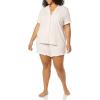 imageAmazon Essentials Womens Cotton Modal Piped Notch Collar Pajama Set Comfortable Loungewear Available in Plus SizePale Pink