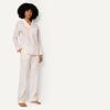 imageAmazon Essentials Womens Cotton Stretch Poplin Pajama Set Long Sleeve ButtonDown Shirt with PantsPale Pink