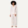 imageAmazon Essentials Womens Cotton Stretch Poplin Pajama Set Long Sleeve ButtonDown Shirt with PantsPale Pink