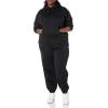 imageAmazon Essentials Womens Crop Pullover Hoodie Sweatshirt with Kangaroo Pocket Available in Plus SizeBlack