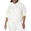 imageAmazon Essentials Womens Crop Pullover Hoodie Sweatshirt with Kangaroo Pocket Available in Plus SizeEggshell White