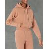 imageAmazon Essentials Womens Crop Pullover Hoodie Sweatshirt with Kangaroo Pocket Available in Plus SizeLight Brown