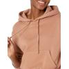 imageAmazon Essentials Womens Crop Pullover Hoodie Sweatshirt with Kangaroo Pocket Available in Plus SizeLight Brown