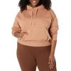 imageAmazon Essentials Womens Crop Pullover Hoodie Sweatshirt with Kangaroo Pocket Available in Plus SizeLight Brown