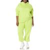 imageAmazon Essentials Womens Crop Pullover Hoodie Sweatshirt with Kangaroo Pocket Available in Plus SizeLime Green