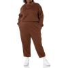 imageAmazon Essentials Womens Cropped Drop Shoulder Long Sleeve Sweatshirt Available in Plus SizeDeep Brown
