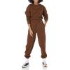 imageAmazon Essentials Womens Cropped Drop Shoulder Long Sleeve Sweatshirt Available in Plus SizeDeep Brown