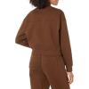 imageAmazon Essentials Womens Cropped Drop Shoulder Long Sleeve Sweatshirt Available in Plus SizeDeep Brown